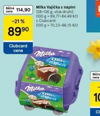 Tesco Milka vajíčka s náplní nabídka