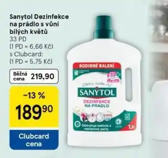 Tesco Sanytol dezinfekce na prádlo nabídka