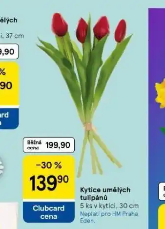 Tesco Kytice umělých tulipánů nabídka