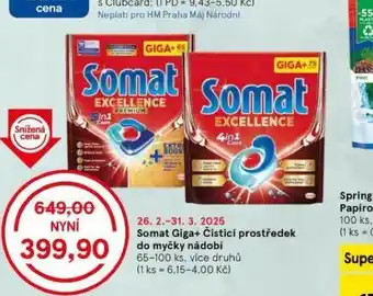 Tesco Somat giga+ čistící prostředek do myčky nabídka