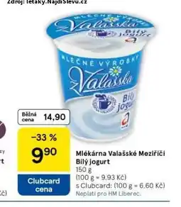 Tesco Bílý jogurt nabídka