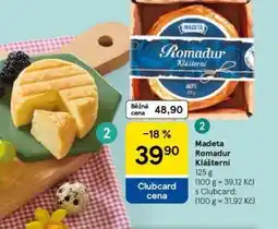 Tesco Madeta romadur klášterní nabídka