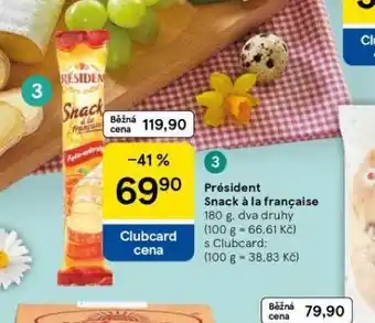 Tesco Président snack á la francaise nabídka