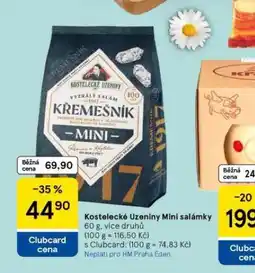 Tesco Kostelecké uzeniny mini salámky nabídka