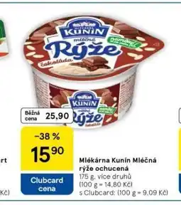 Tesco Kunín mléčná rýže ochucená nabídka