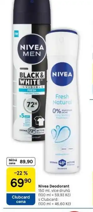 Tesco Nivea deodorant nabídka