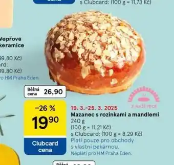 Tesco Mazanec s rozinkami a mandlemi nabídka