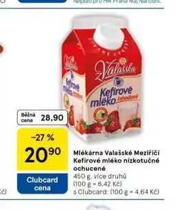 Tesco Kefírové mléko nízkotučné ochucené nabídka