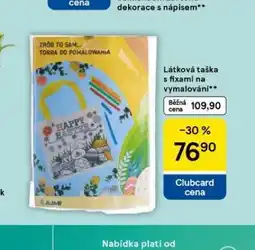 Tesco Látková taška s fixami na vymalování nabídka