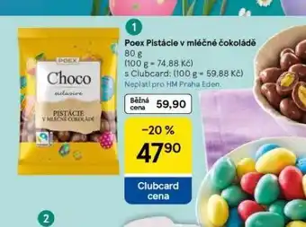 Tesco Poex pistácie v mléčné čokoládě nabídka