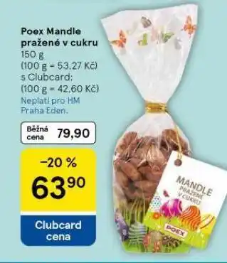 Tesco Poex mandle pražené v cukru nabídka