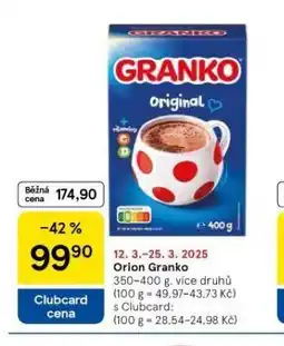 Tesco Orion granko nabídka