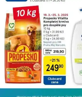 Tesco Propesko vitality kompletní krmivo pro dospělé psy nabídka