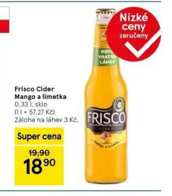 Tesco Frisco cider mango a limetka nabídka