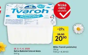 Tesco Milko tvaroh polotučný nabídka