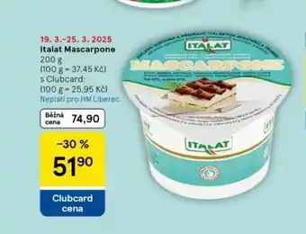 Tesco Itala mascarpone nabídka