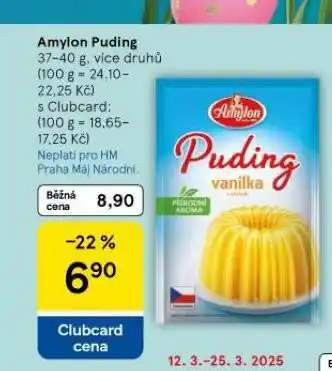 Tesco Amylon puding nabídka