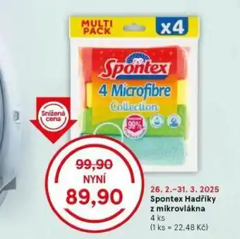 Tesco Spontex hadříky z mikrovlákna nabídka