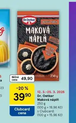 Tesco Dr. oetker maková náplň nabídka