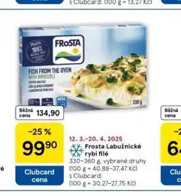 Tesco Frosta labužnické rybí filé nabídka