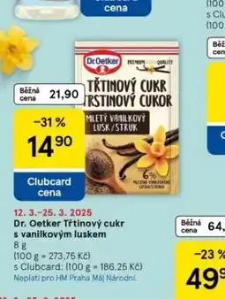 Tesco Dr. oetker třtinový cukr s vanilkovým luskem nabídka