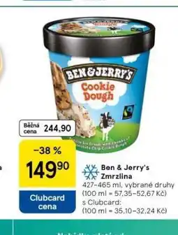 Tesco Ben & jerry´s zmrzlina nabídka