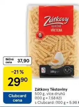 Tesco Zátkovy těstoviny nabídka