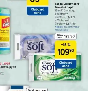 Tesco Tesco luxury soft toaletní papír nabídka