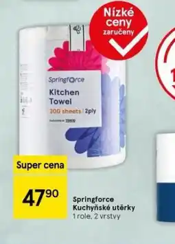 Tesco Springforce kuchyňsé utěrky nabídka