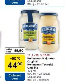 Tesco Hellmann´s tatarská omáčka, majonéza nabídka