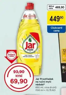 Tesco Jar prostředek na ruční mytí nádobí nabídka