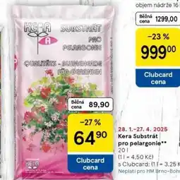 Tesco Kera substrát pro pelargonie nabídka