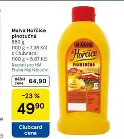 Tesco Malva hořčice plnotučná nabídka