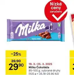 Tesco Milka čokoláda nabídka