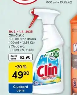 Tesco Clin čistič nabídka