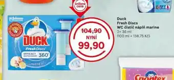 Tesco Duck fresh wc čistič náplň marine nabídka