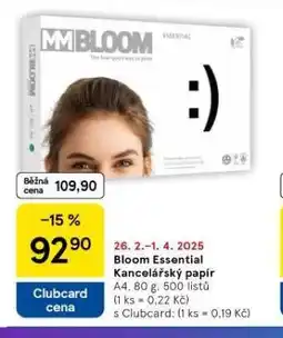 Tesco Bloom essential kancelářský papír nabídka