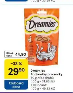 Tesco Dreamies pochoutky pro kočky nabídka