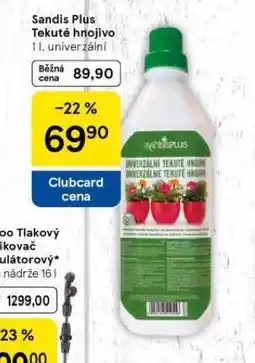 Tesco Sandis plus tekuté hnojivo nabídka