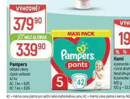 Globus Pampers dětské plenky nabídka