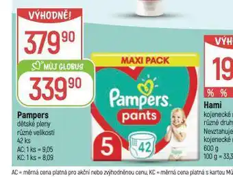 Globus Pampers dětské plenky nabídka