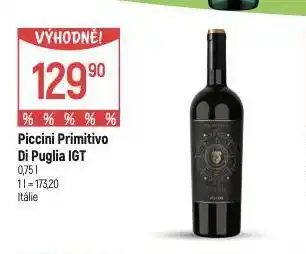 Globus Piccini primitivo di puglia igt nabídka