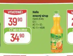 Globus Hello ovocný sirup nabídka