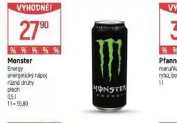 Globus Monster energy drink nabídka