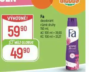 Globus Fa deodorant nabídka