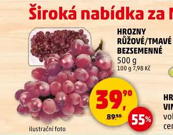 Penny Market HROZNY RŮŽOVÉ/TMAVÉ BEZSEMENNÉ nabídka