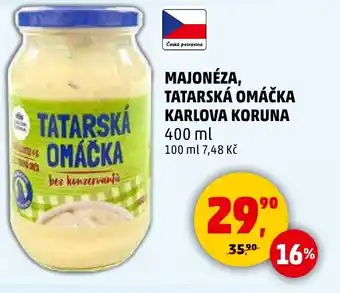 Penny Market MAJONÉZA, TATARSKÁ OMÁČKA nabídka