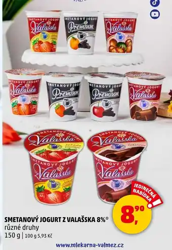 Penny Market SMETANOVÝ JOGURT Z VALAŠSKA 8%* nabídka