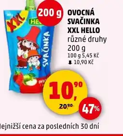 Penny Market OVOCNÁ SVAČINKA XXL HELLO různé druhy nabídka