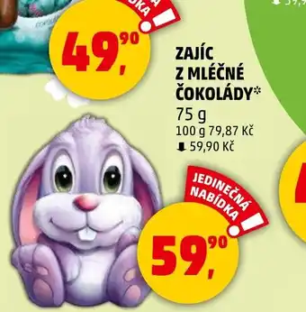 Penny Market ZAJÍC Z MLÉČNÉ ČOKOLÁDY nabídka